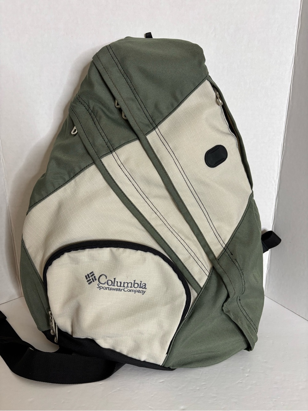 Columbia Olive and Cream Sling Bag